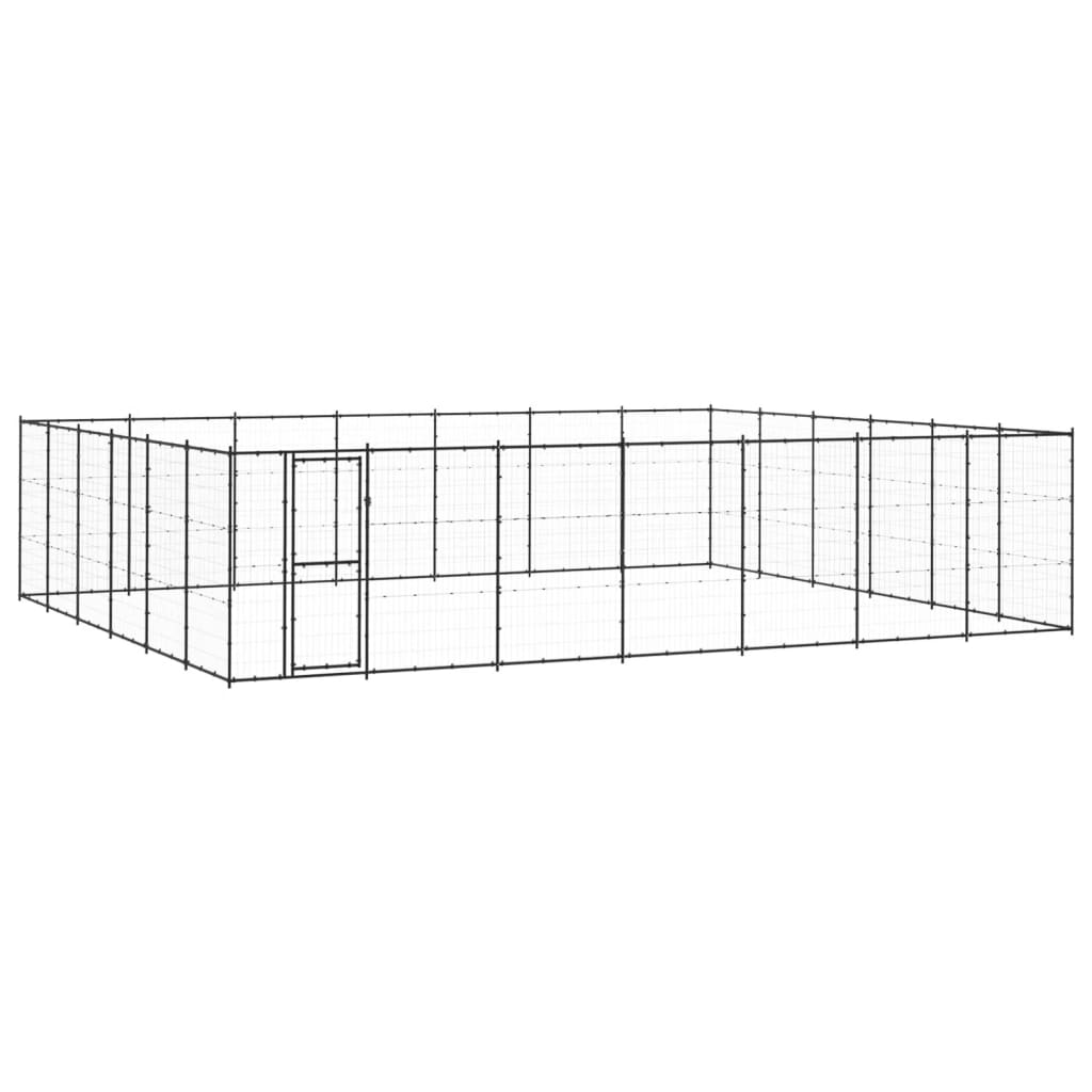 NNEVL Outdoor Dog Kennel Steel 50.82 m²