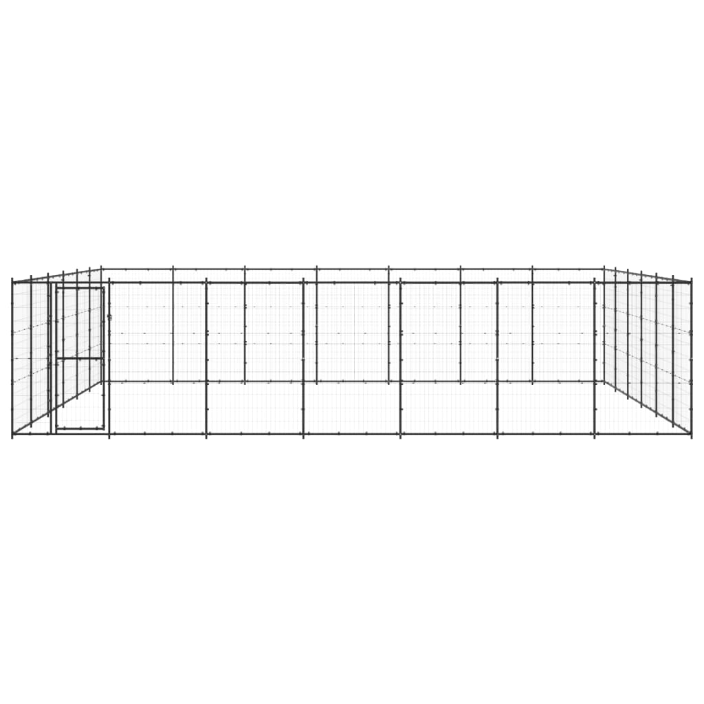 NNEVL Outdoor Dog Kennel Steel 50.82 m²