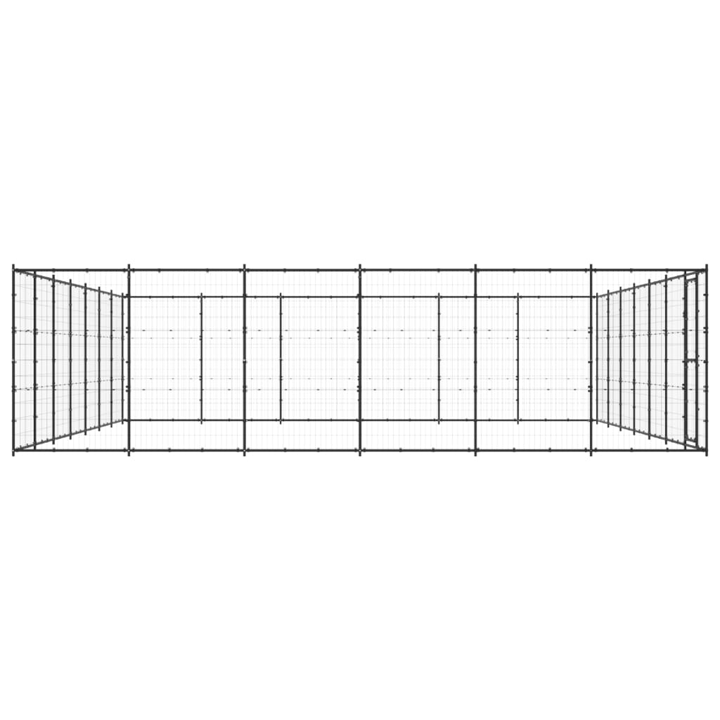 NNEVL Outdoor Dog Kennel Steel 50.82 m²