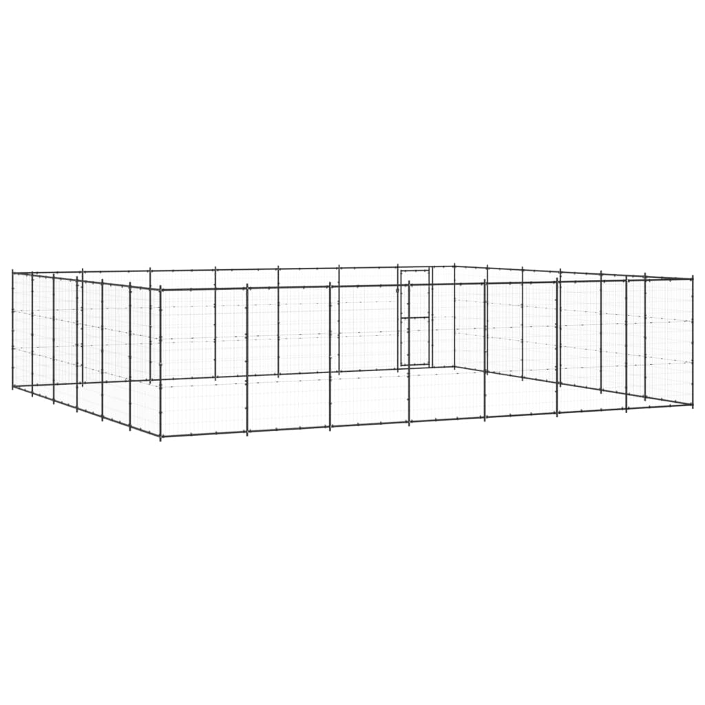 NNEVL Outdoor Dog Kennel Steel 50.82 m²