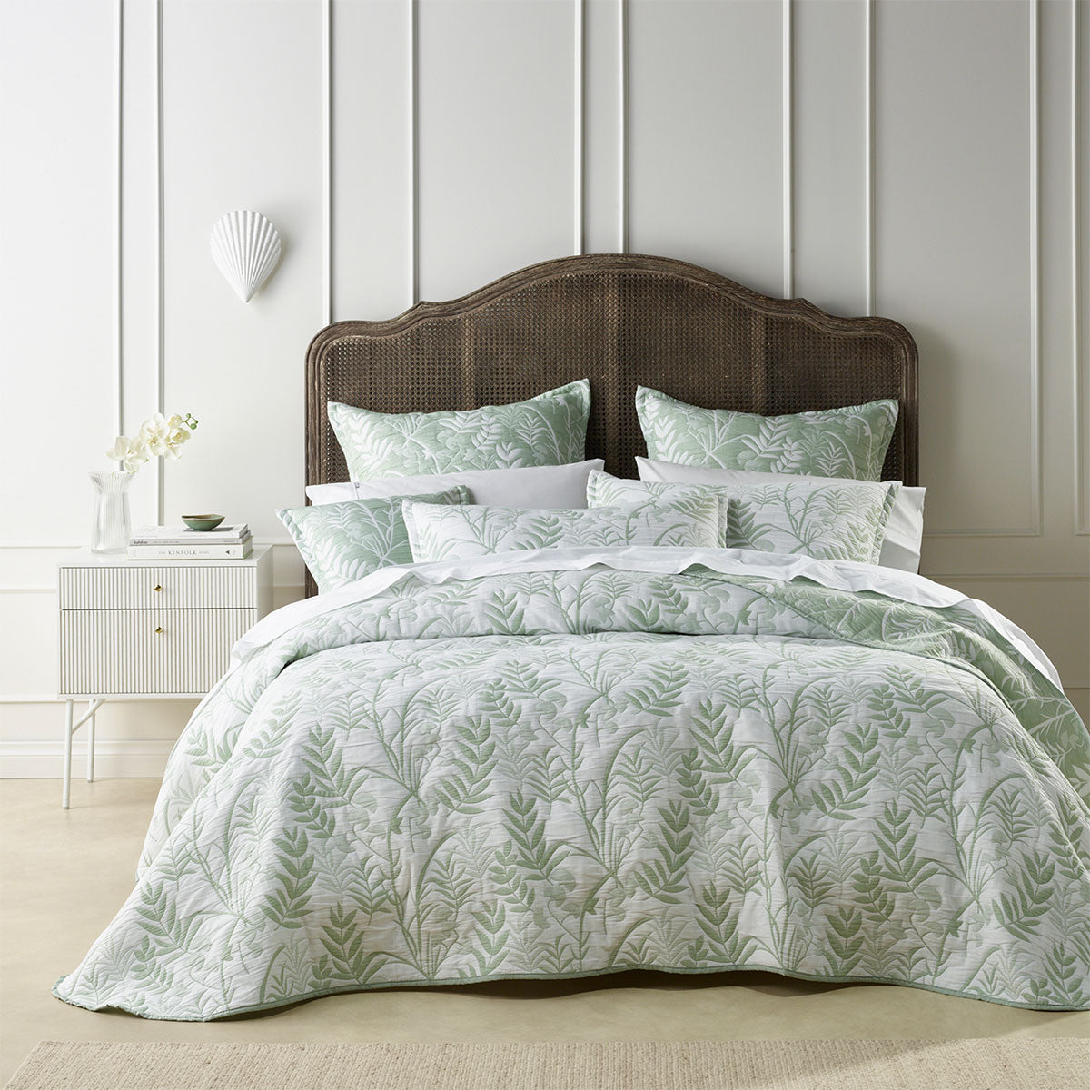 NNEDSZ Eden Sage Bedspread Set Super King