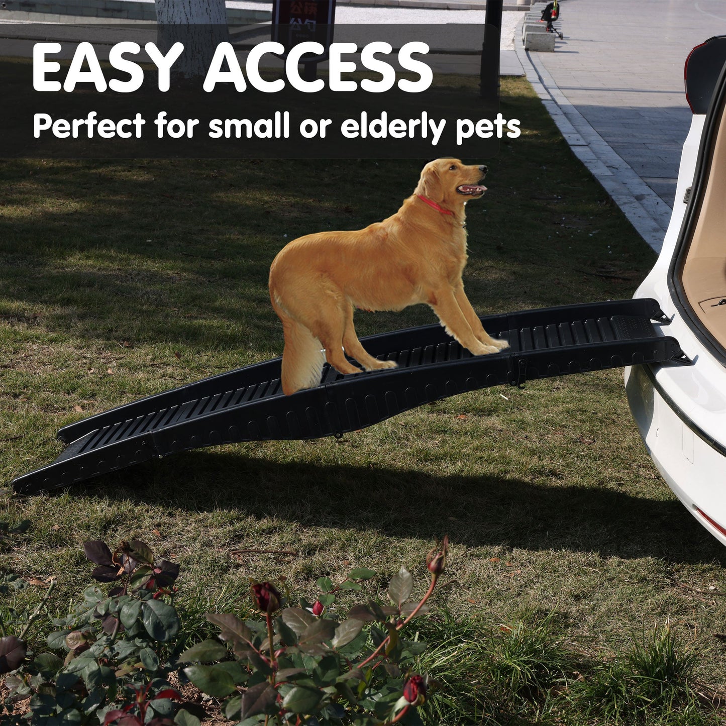 NNEDPE 152cm Portable Dog Pet Ramp - Black